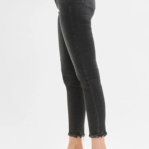 RISEN Full Size Tummy Control Mid Rise Crop Skinny Jeans Plus Size - Picture 4 of 6